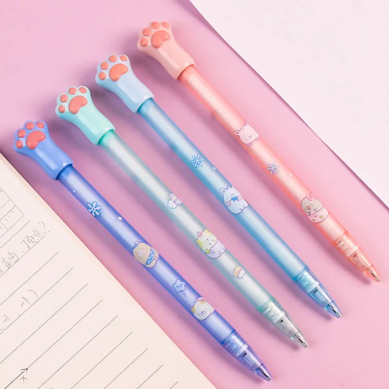 0.5/0.7Mm Mechanical Pencils Cute Bear 2B Automatic Pencils Kawaii Stationery Kids Gifts Writing Tool School Office Press Pens