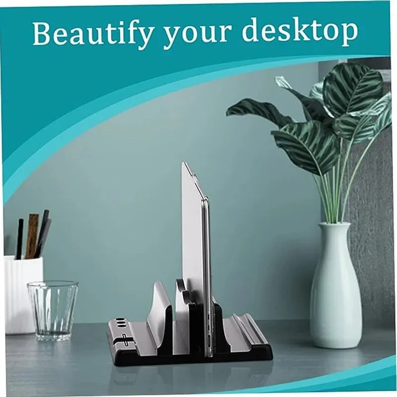 4 In 1 Computer Stand Plastic Vertical Laptop Stand