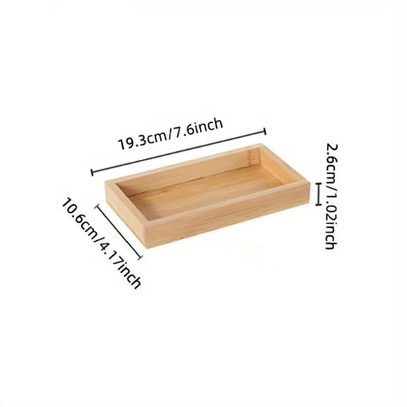 Bamboo Wooden Rectangular Tea Tray Solid Wood Tray Tea Cup Trays Stand Tray Wooden Hotel Dinner Plate Storage Tray Tableware