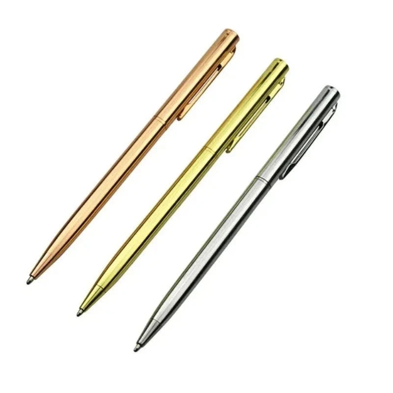 1~5 Pcs Ballpoint Pen 1.0Mm Metallic Signature Business Office Gift Pen Gold Silver Rose Gold Three Color Optional