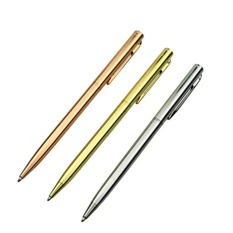 1~5 Pcs Ballpoint Pen 1.0Mm Metallic Signature Business Office Gift Pen Gold Silver Rose Gold Three Color Optional