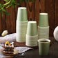 100PCS Greenery Paper Cup 9oz Disposable Coffee