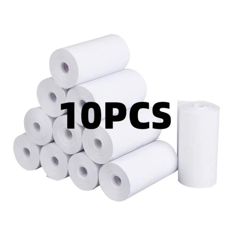 10Rolls 57X25 MM Thermal Paper White Children Camera Instant Print Kids Camera Printing Paper Replacement Accessories Parts