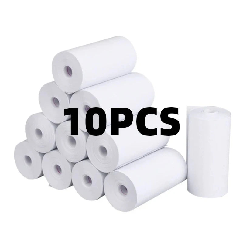 10Rolls 57X25 MM Thermal Paper White Children Camera Instant Print Kids Camera Printing Paper Replacement Accessories Parts