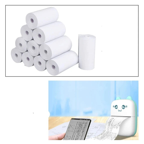 10Rolls 57X25 MM Thermal Paper White Children Camera Instant Print Kids Camera Printing Paper Replacement Accessories Parts