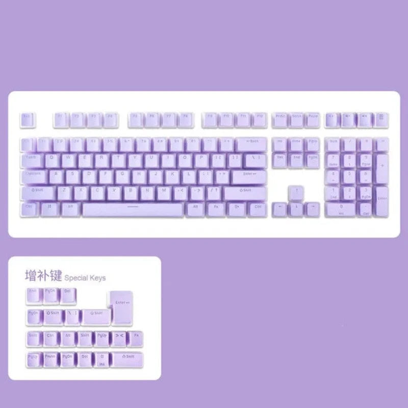 129 Keys Pudding Keycaps OEM Profile PBT Double Shot Keycap for Mx Switch Mechanical Keyboard ISO Layout RGB Backlit Key Caps