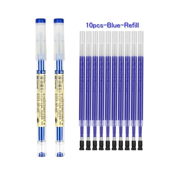 12Pcs/Lot Japan Fine Point Pen 0.35Mm Black Blue Red Ink Gel Pen Ballpoint Pen School Office Student Writing Stationery Supply