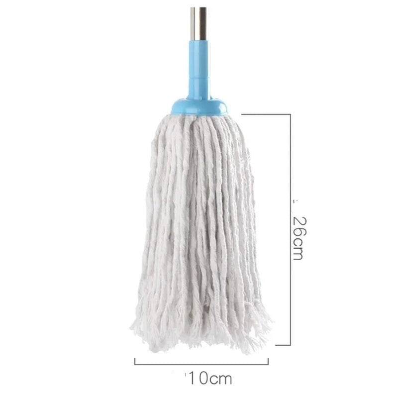 House Cleaning Tools Cotton Thread Mop Stainless Steel Handle Manually Dehydration Mops Circular Household Cleaning Mop Floor