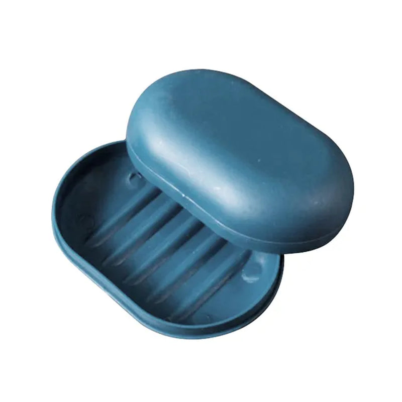 Plastic Bathroom Shower Soap Box with Lids Travel Portable Small Soap Tray Dish Storage Holder Plate Home Soap Container