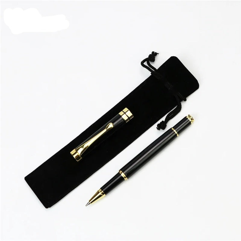 Golden Text Custom Engraved Fountain Pen Office School Commemorate Gift Full Metal Pen Student Writing Roller Pen Stationery