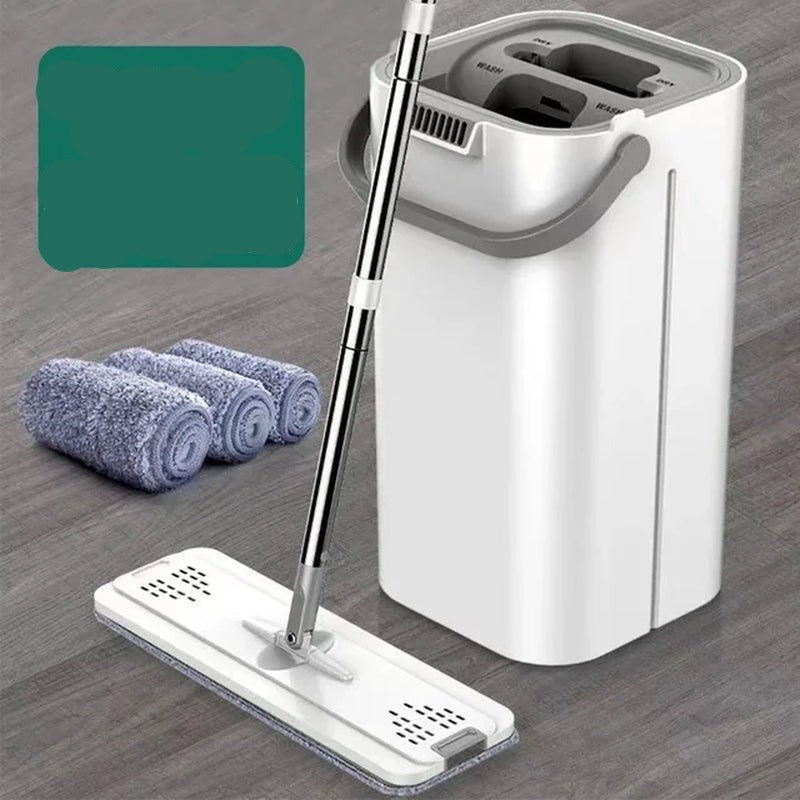 Mops with Bucket Thickened Mop Clear Water Separation Lazy No Hand-Washing Squeeze Automatic Dewatering Broom Floor Cleaning Mop