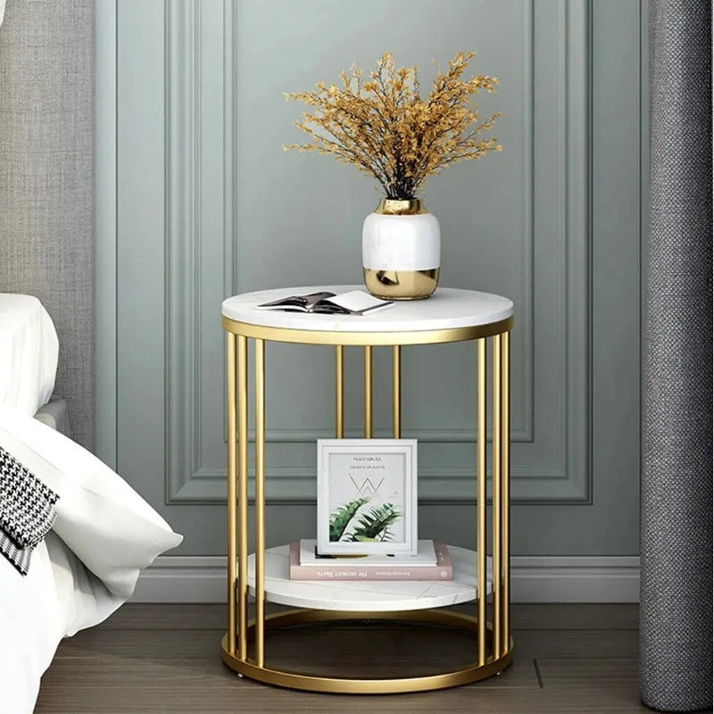 Elegant Marble Extendable Coffee Table Organizer