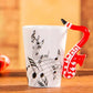 240Ml Creative Music Ceramic Mug Guitar Violin Style Cute Coffee Tea Milk Stave Mugs and Cups with Handle Novelty Gifts