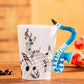 240Ml Creative Music Ceramic Mug Guitar Violin Style Cute Coffee Tea Milk Stave Mugs and Cups with Handle Novelty Gifts