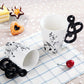 240Ml Creative Music Ceramic Mug Guitar Violin Style Cute Coffee Tea Milk Stave Mugs and Cups with Handle Novelty Gifts