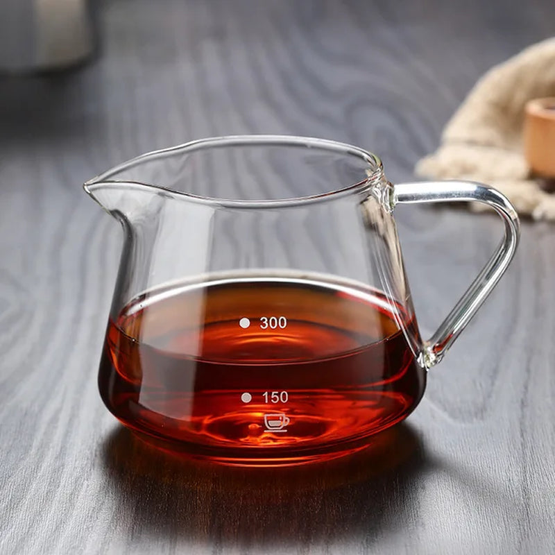 400/600ML Coffee Pot Glass Coffee Teapot Reusable Coffee Server Juice Coffee Kettle Coffee Carafe without Filter Cup