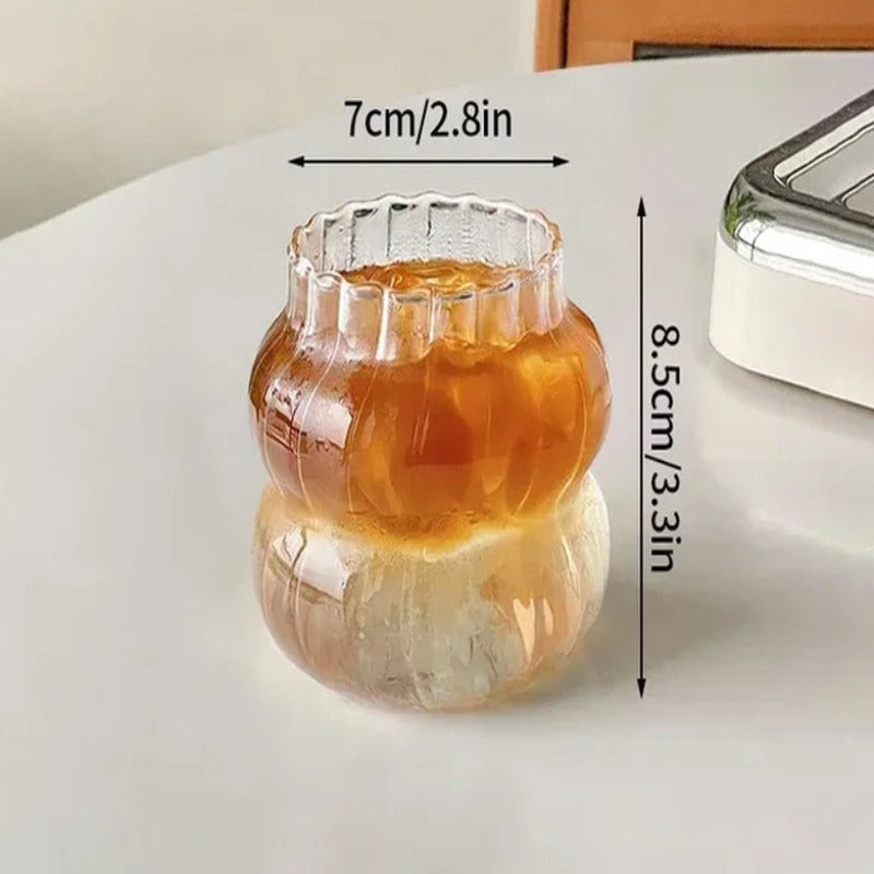 Ins Glass Cup Heat-Resistant Tumbler Drinkware Transparent Tea Juice Milk Coffee Mug Home Water Glasses Stripe Mug 410/650/530Ml