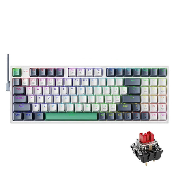 K500 Mechanical Keyboard Gaming Keyboard Wired Keyboard Hot Swappable 94 Keys RGB Light Mac Windows