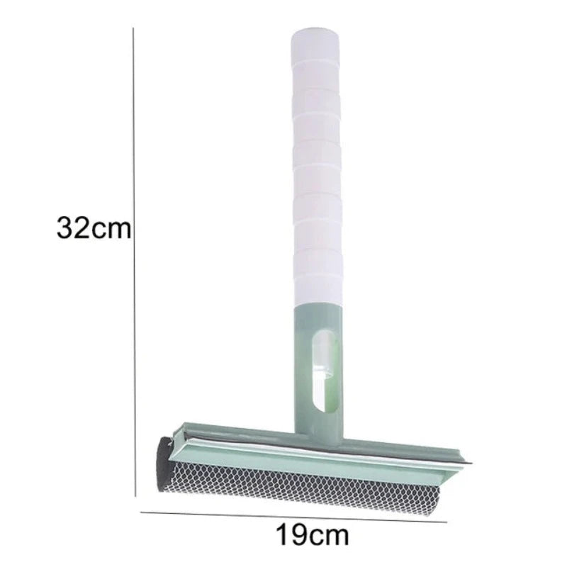 3 in 1 Window Cleaning Brush Glass Wiper for Bathroom Mirror Window with Spray Double-Sided Window Cleaner Squeegee Wiper