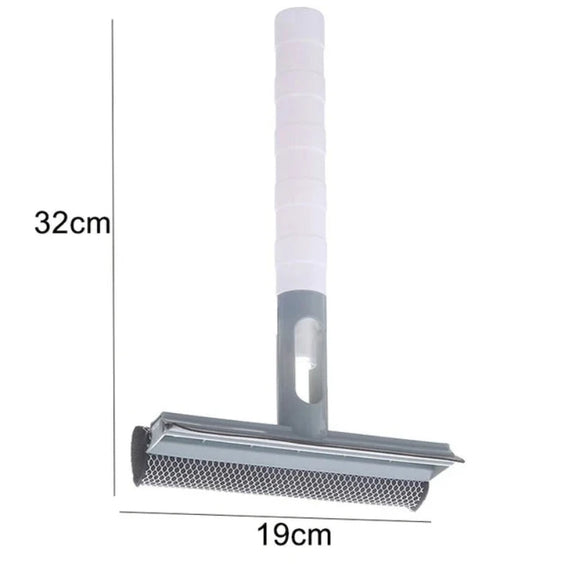 3 in 1 Window Cleaning Brush Glass Wiper for Bathroom Mirror Window with Spray Double-Sided Window Cleaner Squeegee Wiper