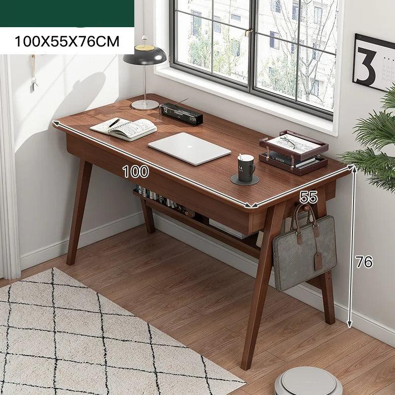 Simple Desk with Solid Wood Legs