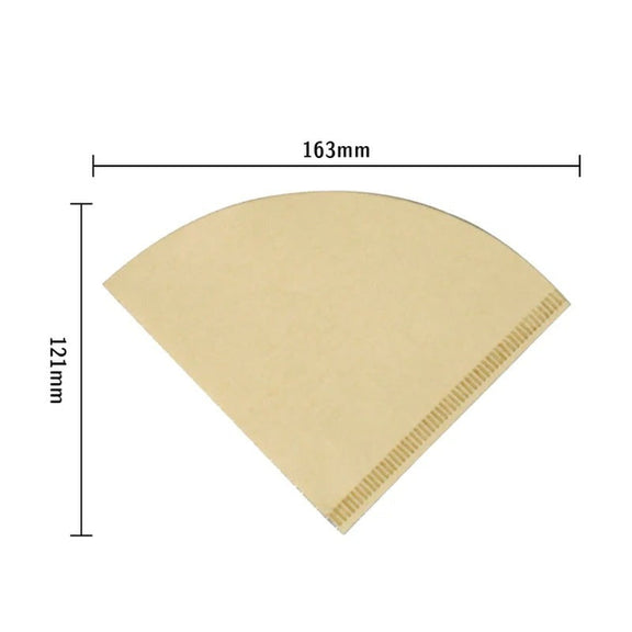 Coffee Filter Paper V-Shaped 60 Stand Single Use Pour over Cone Filters Natural Bamboo Fibers 100Pcs for Barista Coffee Brewing