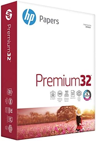 HP Premium 32 lb Paper, 100 Bright, 1,500 Sheets