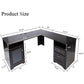 Dark Brown L-Shaped Office Corner Desk