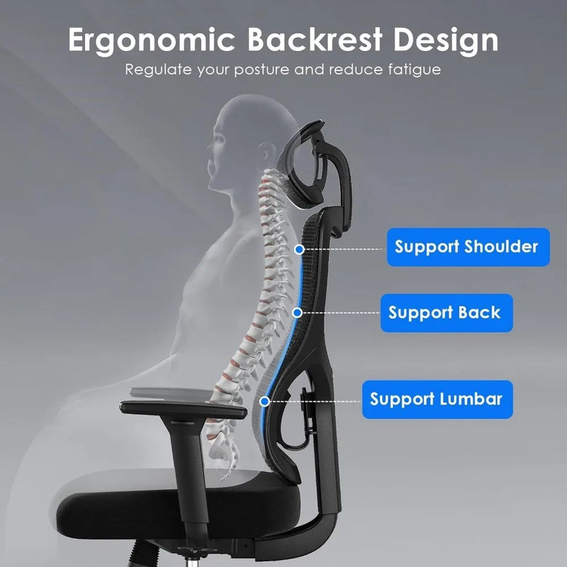 Adjustable Lumbar High Back Office Chair