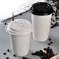 50 Pcs Takeaway Cups Paper Espresso Coffee Lids Hot Drink Treated