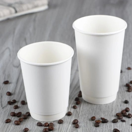 50 Pcs Takeaway Cups Paper Espresso Coffee Lids Hot Drink Treated