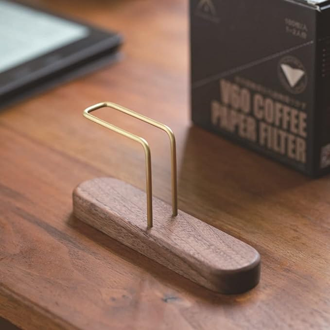 Stylish Walnut Filter Holder - Coffee Stand