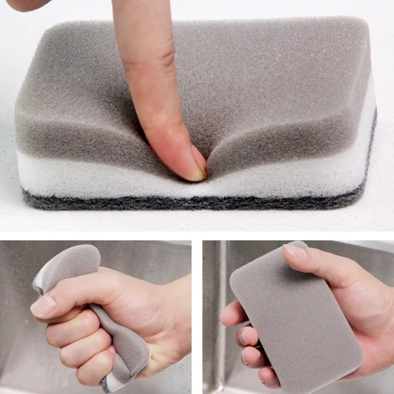 5Pcs Double-Sided Cleaning Spongs Household Scouring Pad Kitchen Wipe Dishwashing Sponge Cloth Dish Cleaning Towels Accessories