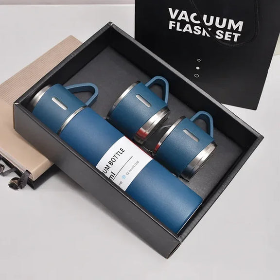 500ML 304 Stainless Steel Vacuum Insulated Bottle Gift Set Office Business Style Coffee Mug Thermos Bottle Portable Flask Carafe