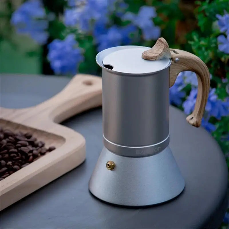 6/12 Cups Aluminum Coffee Maker Home Moka Pot Italian Stove & Induction Cooker Maker Percolator Pot for Espresso Moka Latte