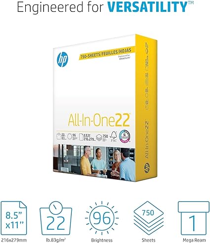 HP All-In-One Paper, 750 Sheets, 96 Bright"