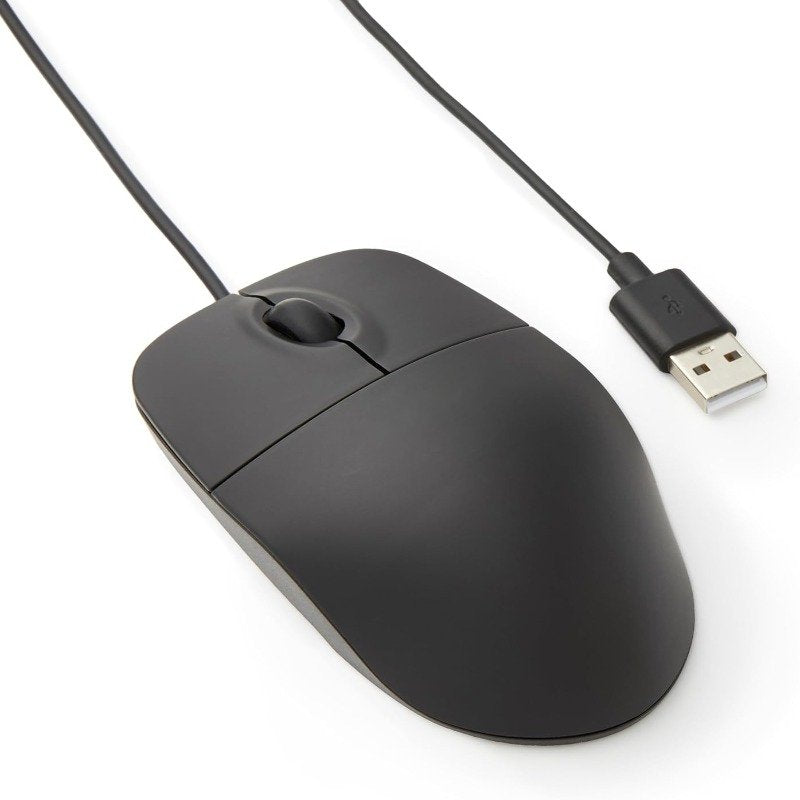 3-Button USB Wired Computer Mouse (Black) 1-Pack