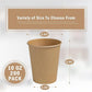 Lamosi 200 Pack 10 OZ Kraft Paper Cups, Brown