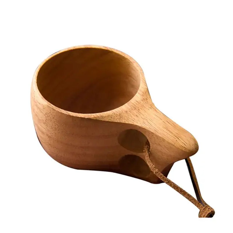 200/300ML Finland Kuksa Portable Wooden Coffee Mugs Handmade Milk Tea Cup with Handgrip Breakfast Drinking Kitchen Drinkware