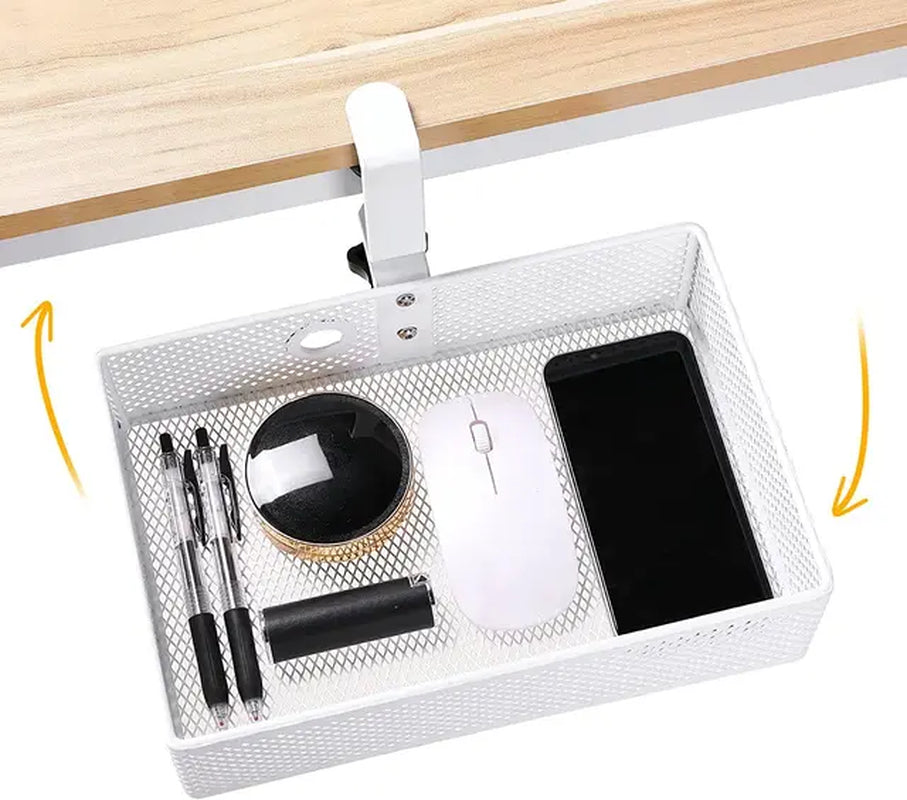 Desk Cable Management Tray 360 Rotating under Table Socket Hang Holder Power Strip Storage Rack Home Offices Wire Cord Organizer