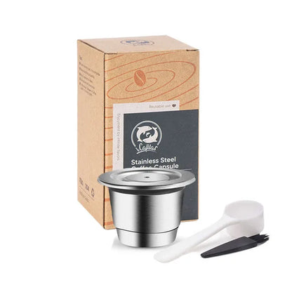 Reusable Coffee Capsule Stainless Steel Rich Crema Espresso Refillable Filters Pod Fit Inissia Pixie Essenza Mini