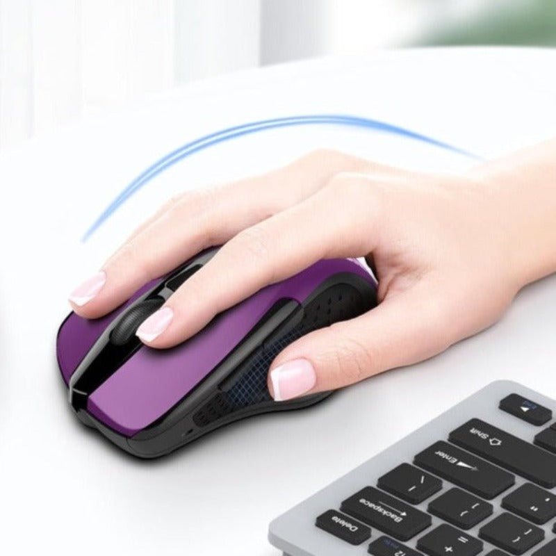 Wireless Mouse, 2.4G Ergonomic Optical Mouse, Computer Mouse for Laptop, PC, Computer, Chromebook, Notebook, 6 Buttons, 24 Months Battery Life, 2600 DPI, 5 Adjustment Levels