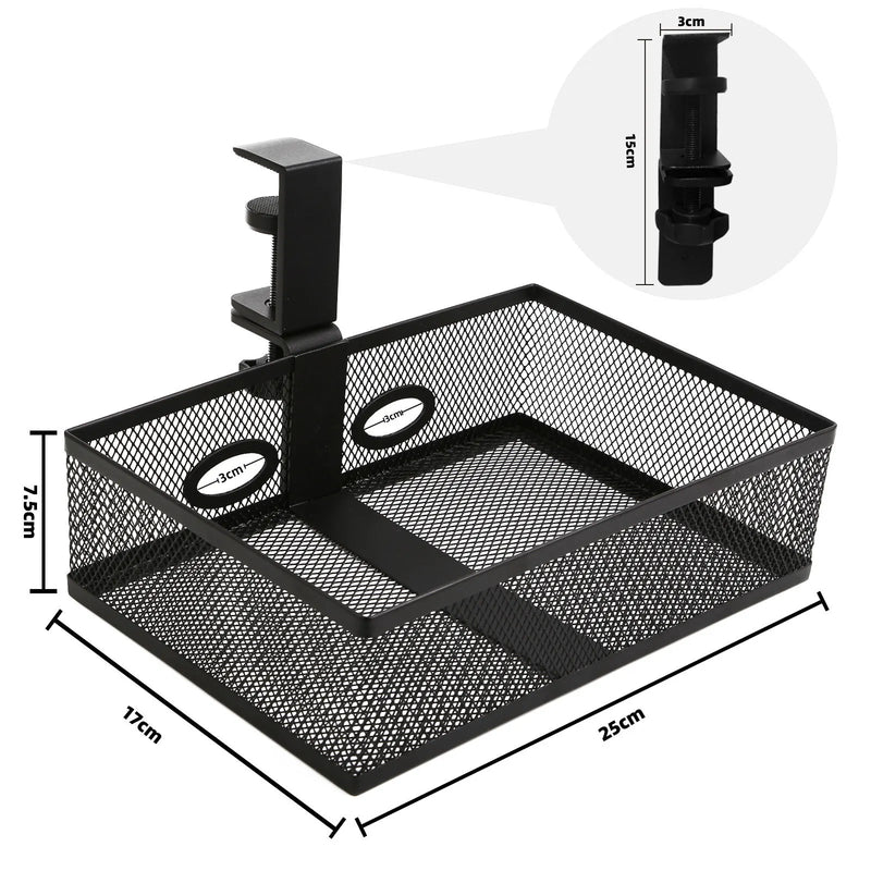 Desk Cable Management Tray 360 Rotating under Table Socket Hang Holder Power Strip Storage Rack Home Offices Wire Cord Organizer