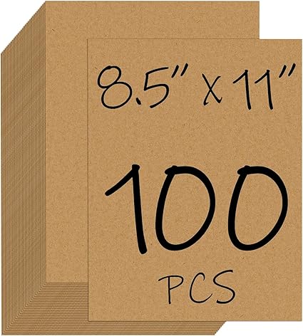 White Cardstock 8.5 x 11, 100 Sheets, 92lb