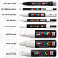 Posca Full Set of 8 Acrylic Paint Pens with Reversible Medium Point Pen Tips, Posca Pens Are Acrylic Paint Markers for Rock Painting, Fabric, Glass Paint, Metal Paint, and Graffiti