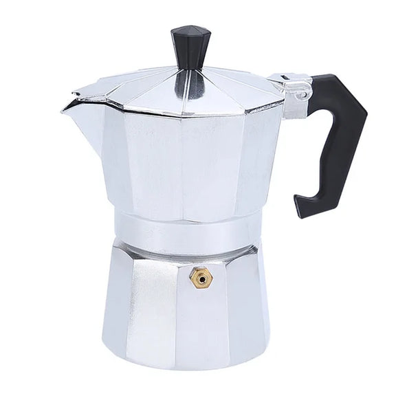 Moka Pot for Authentic Italian Espresso and Coffee Brewing Octagonal Design for Perfect Heat Distribution and Rich Flavor