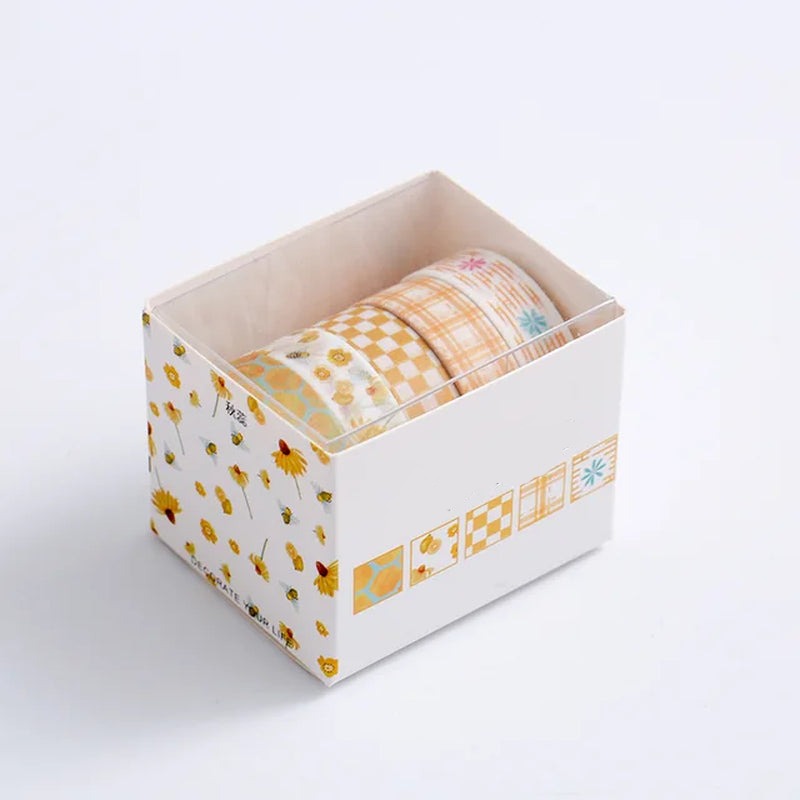 5Pcs/Set Washi Tapes Basic Masking Tape Scrapbooking Adhesive DIY Decorative Stationery School Supplies