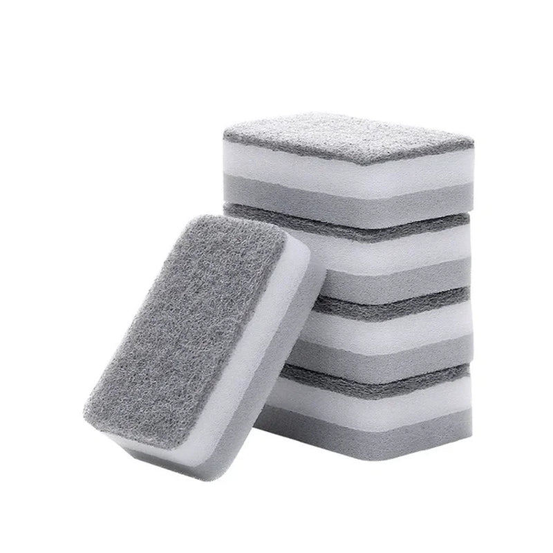 5Pcs Double-Sided Cleaning Spongs Household Scouring Pad Kitchen Wipe Dishwashing Sponge Cloth Dish Cleaning Towels Accessories