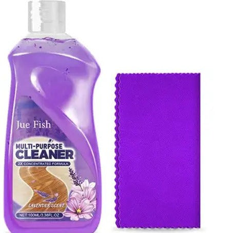 Lavender Floor Cleaner 100Ml with Cleaning Cloth Concentrated Formula Purple Liquid Multi-Purpose Professional Household Cleaner