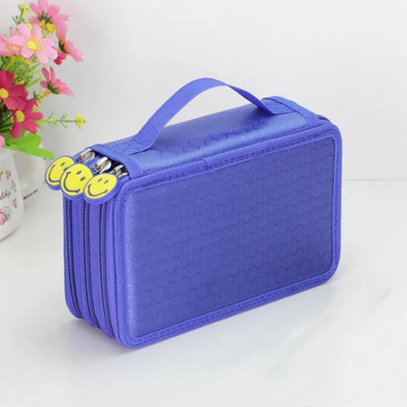 36/48/72 Holes Pencil Case for Drawing Painting Art Marker Pens Multifunction Large Capacity School Stationery Bag Pouch Supply